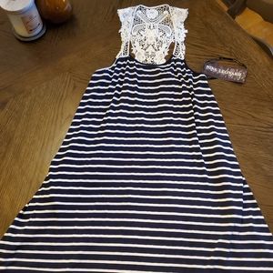 NWT Nina Leonard Striped Dress